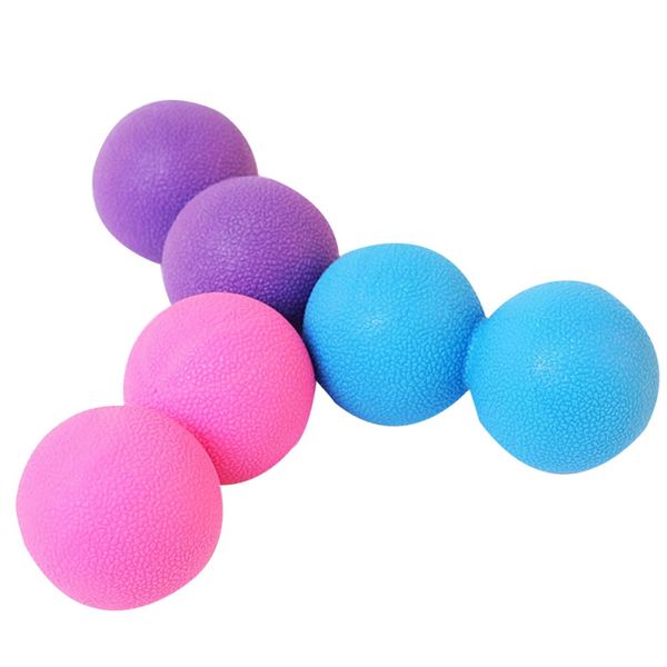 

peanut lacrosse massage balls release tpe non-toxic skin safety double ball therapy muscle tension body fascia massager