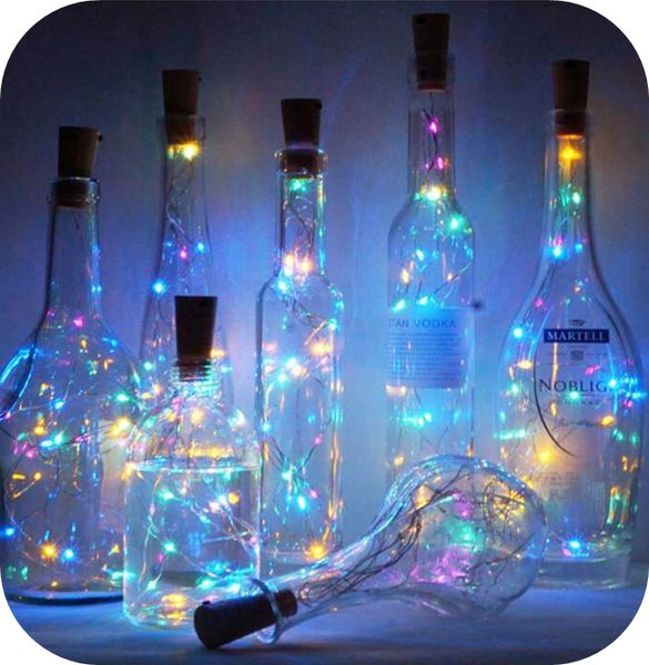 

wine bottle lights with cork 2m 20led lights for liquor bottles string lights for party wedding christmas halloween bar jar lamp decor