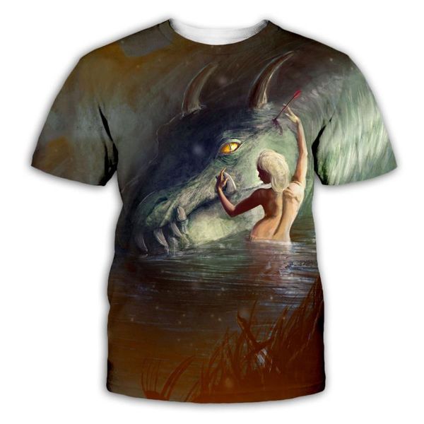 

2020 моды метанию роскоши mens конструктора тенниски тенниска тенниска courage игра права dracarys 3d принтер мужской одежда одежда футболоч, White;black