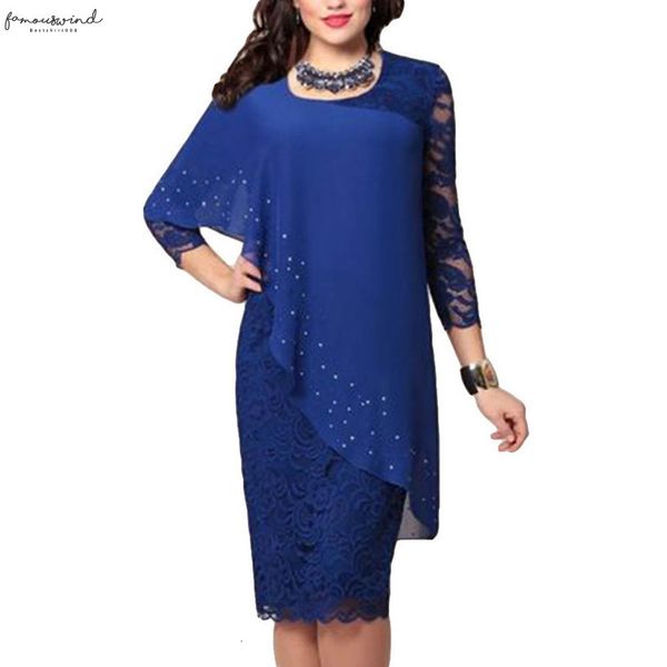 

women formal dress 2020 solid color women dress double layer 3 4 sleeve round neck bodyon dress, Black;gray