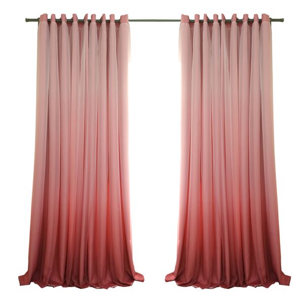 

jarl home room darkening curtain 2 panels for bedroom, gradient yarn double-layer blackout curtains/drapes for window