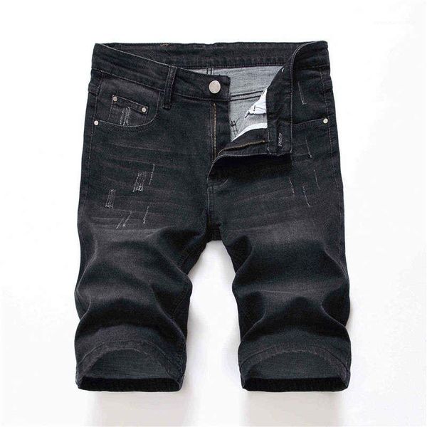 

jean shorts summer skinny holes black grey mens stretch jeans fashion mens apparel designer mens straight, White;black