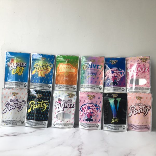 

joke's up peach kobbler white runtz pink runtz og hawaiian gruntz smell proof bags 420 dry herb flowers 3.5g 13 styles top