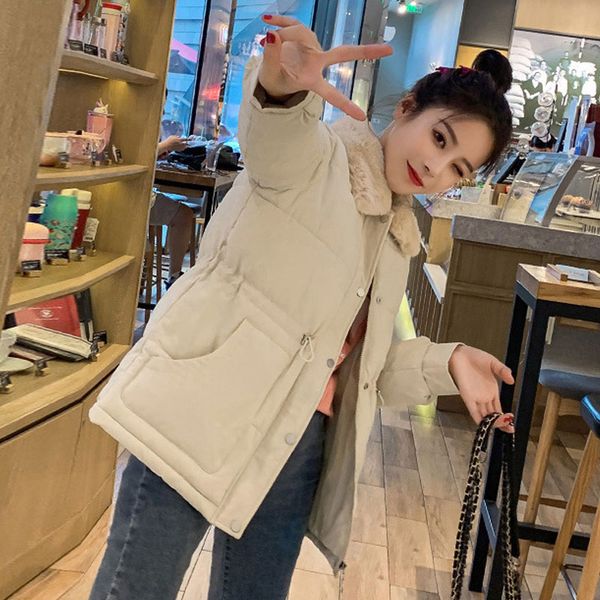 

women's cotton women's short thicken korean loose cotton coat student bread, Black