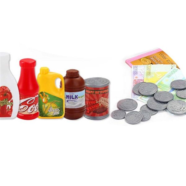 

plastic simulated supermarket cashier suit classic toys household pretent play girls miniature toys set