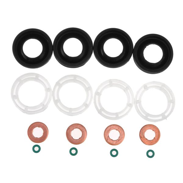 

16pcs/set 1314368 rubber fuel diesel injector seals protectors kits for