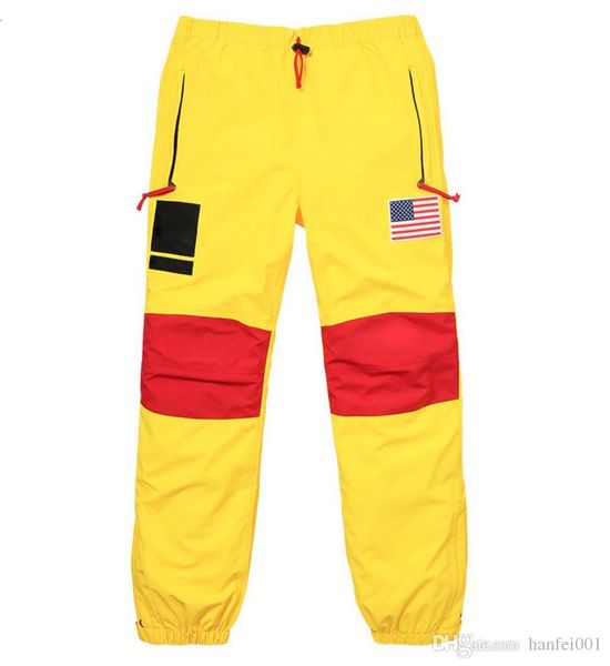 

17ss box logo flag punch pants men women trousers fashion gore tex pant s~xl hfkz002, Black