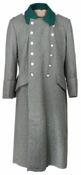 

tomwang2012. wwii german wh m36 field grey green wool greatcoat coat war reenactments, Black;red