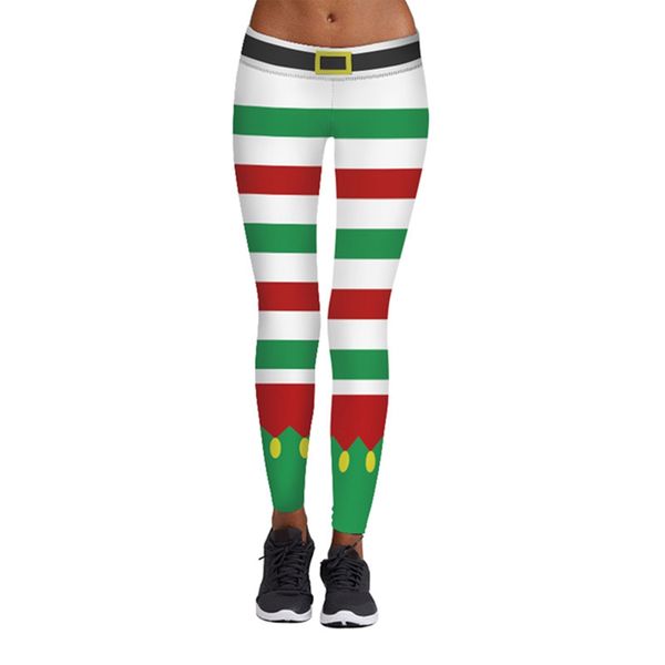 

women new chritsmas leggings stripe tights workout stretchy holiday pants soft comfortable fitness tights workout stretchy pant, Black;red