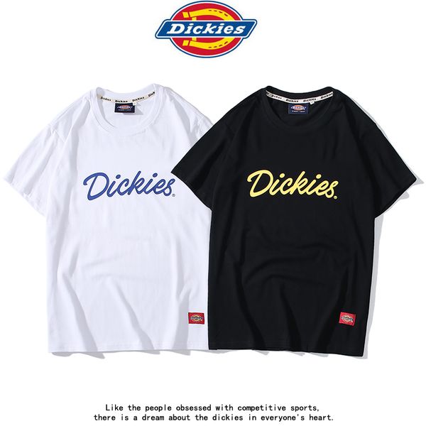 

dickies women mens designer t shirts 100%cotton short sleeve t shirt spring summer letter printing mens tee couples wear