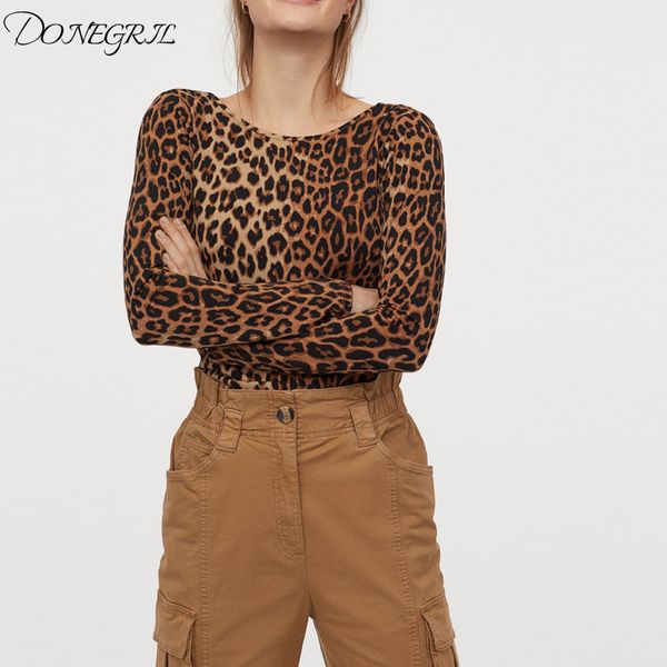 

spring long sleeve leopard t shirt autumn winter 2020 crewneck tee shirt femme korean fashion t-shirt, White