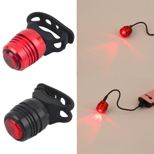 

usb rechargeable 3-mode bike tail lamp bike bicycle tail rear warning red light lamp aluminum alloy+ silicone ing