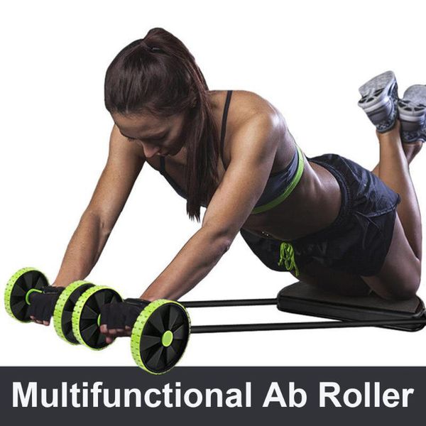 

training equipment fitness home gym ab roller abdominal exercise machine with resistance pull rope multifuction wheels