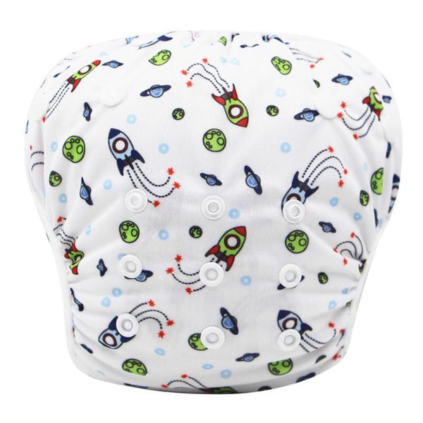 

toddler infant polyester cartoon nappies reusable panties swim waterproof diaper adjustable training pants for 0-3y a40