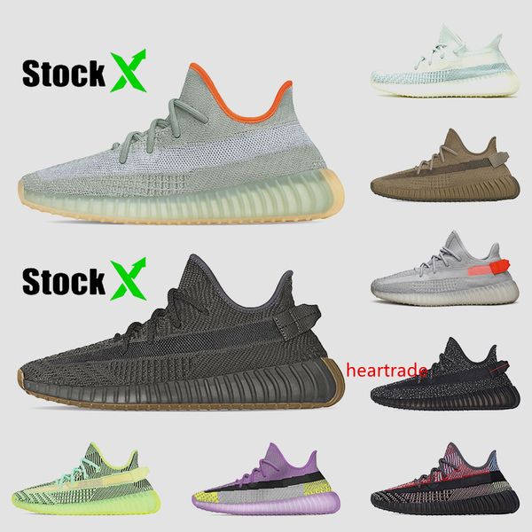 

kanye west stock x running shoes for men women cinder desert sage tail light earth yecheil reflective black mens trainers women sneakers