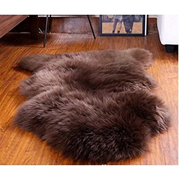 

brown zealand & australian wool area rugs 2x3 feet real sheepskin rug floor mat genuine sheepskin rug sofa cover chair pad