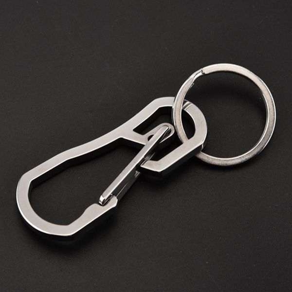 

outdoor with cla buckle for camping stainless steel carabiner hiking hook bottle opener keychain hanger hook, Silver