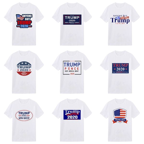 

2020ss new brand designer short sleeve trump t-shirt rhinestone men's clothing with new fashion trend men's clothing #870, White;black