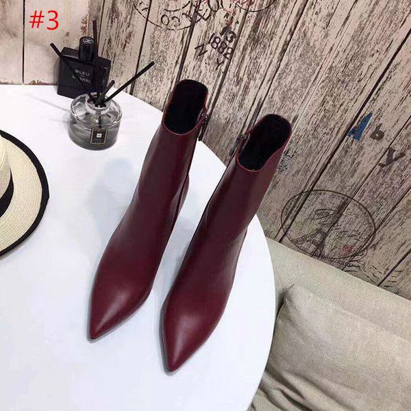 

fashion, quality and new style autumn and winter black genuine leather pointed toe high heels pumps ladies boots designe wedding bridal s