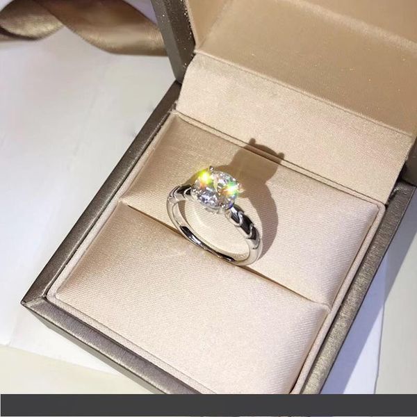 

бренд чистый стерлингового серебра 925 ювелирных изделий для женщин золото серебро цвет кольца тонких ногтей кольца обручальные роза кольца, Silver