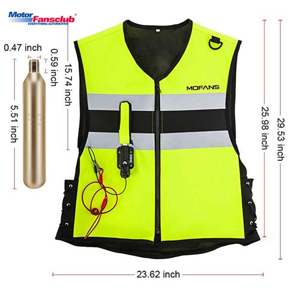 

motorcycle airbag vest air-bag jacket cycling safety reflective professional advanced system protective gear moto motorbike