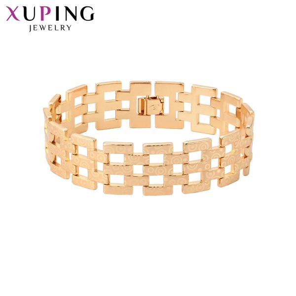 

xuping fashion jewelry bracelet charming promotion for women gold color plated accessories christmas gifts s116-75864, Golden;silver