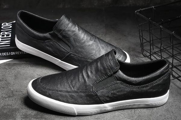 

spring autumn new men shoes fashion slip on man leather casual shoes man loafers