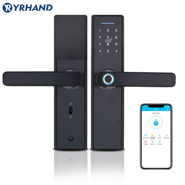 2019 Wifi App Electronic Door Lock Intelligent Biometric Door Locks Fingerprint Smart Wifi Digital Keyless Door Lock T200111 From Xue009 176 94