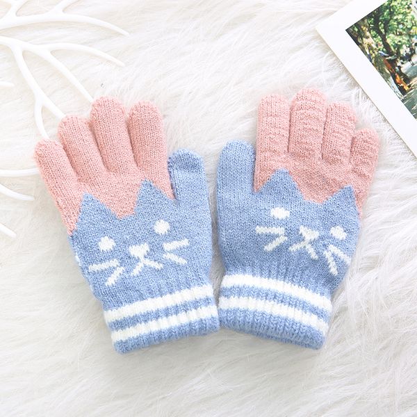 

molixinyu baby winter gloves children girl boys fleece soft full gloves finger warm knitting winter accessories mittens, White