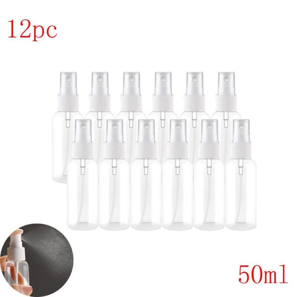

12pc mini clear plastic spray bottle empty cute perfume atomizer for cleaning, travel, essential oils, perfume drop shipping