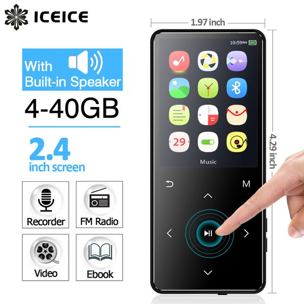

iceice mp3 player speaker with 2.4 inch screen touch keys hi fi fm radio mini sport mp 3 music player portable walkman mp-3 16g