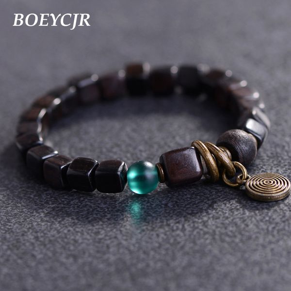 

boeycjr natural tibetan black sandalwood bead yoga bangles&bracelets meditation handmade jewelry energy bracelet for man woman