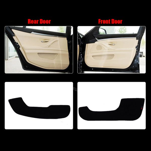 

4pcs fabric door protection mats anti-kick decorative pads for 5 series 2011-2015