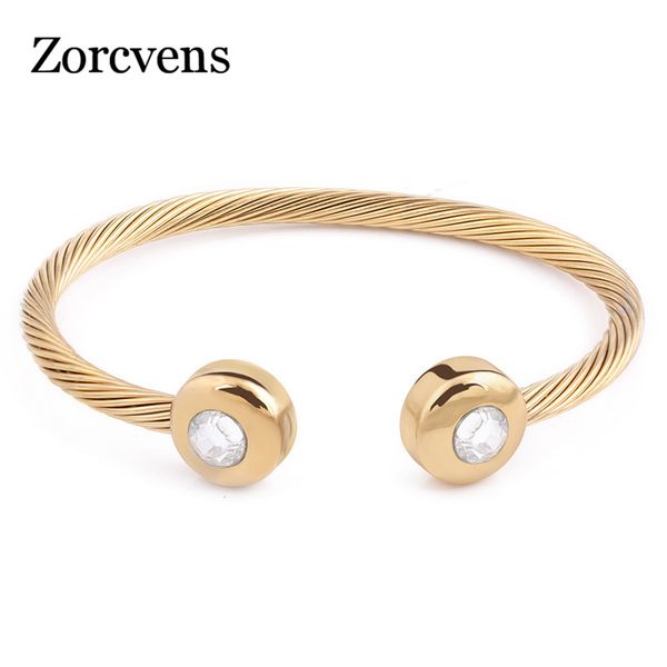 

modyle gold color cable mesh wire clear crystal bracelets bangles for women, Black