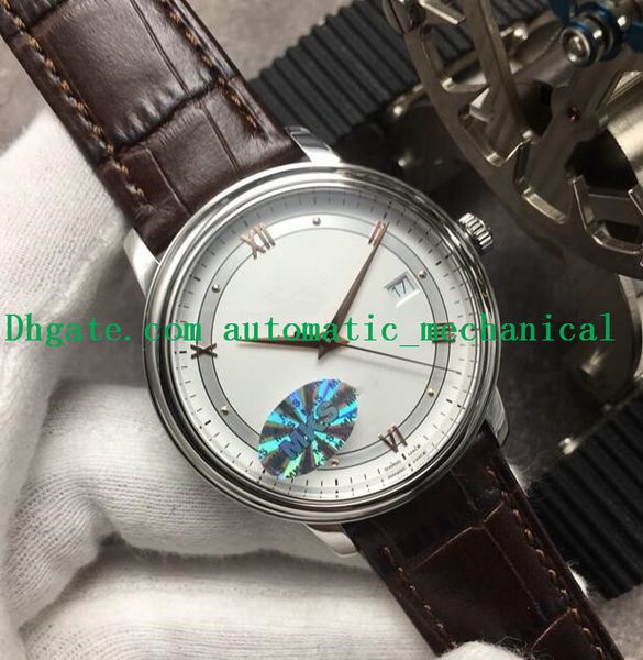 

luxury watch de vill prestige co-axial 424.10.40.20.02.002 leather strap automatic 9015 movement men's watch_513912 39mm men new versio, Slivery;brown