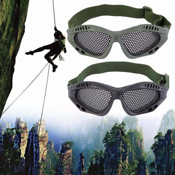 

tactical outdoor steel mesh eyes protective goggles glasses eyewear ing