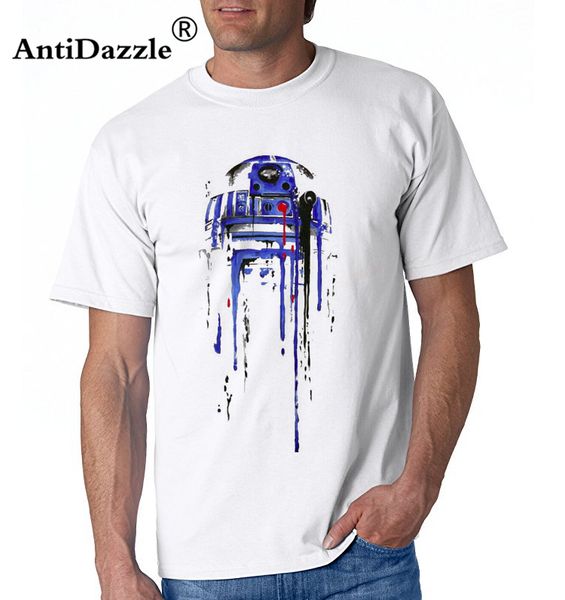

antidazzle mens t shirts fashion the empire short sleeve r2d2 cartoon cool storm trooper tee shirt, White;black