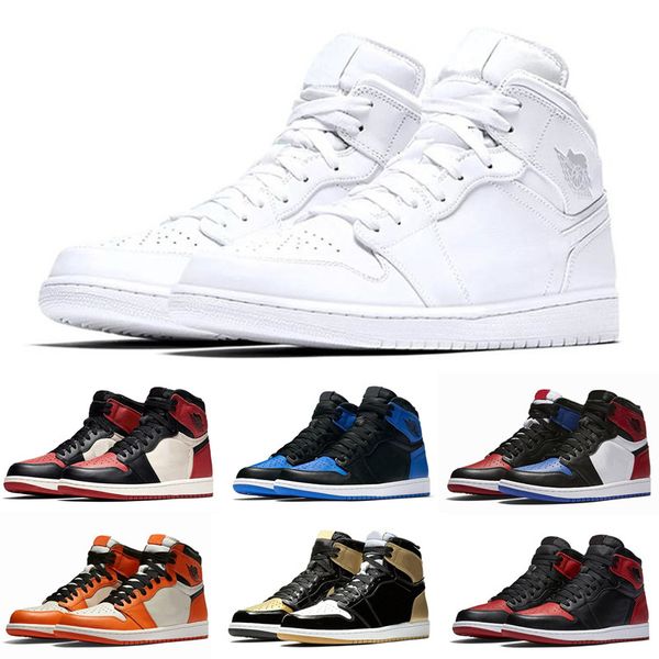 

1s basketball shoes 1 og bred banned game royal men 3 shattered backboard shadow women sports shoes sneakers size 7-11, White;red