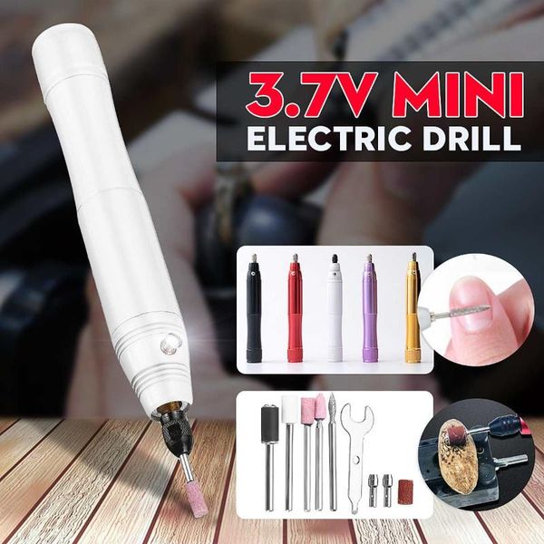 

professional electric nail drill machine kit gel remover manicure machine nail art pen polishing file milling tools, Silver