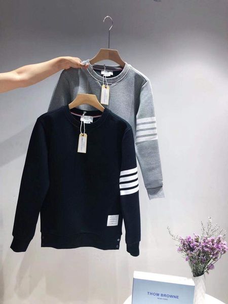 

luxurious brands design thom tb browne black grey sweaters pullovers hoodies men women streetwear sweatshirt outdoor jackets, Blue;black