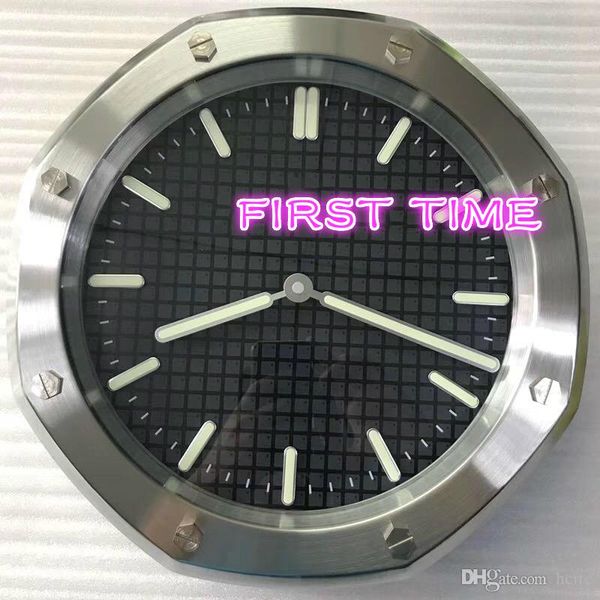 

home decor wall clock modern design brand new stainless steel luminous face calendars wristwatch clock ftp007
