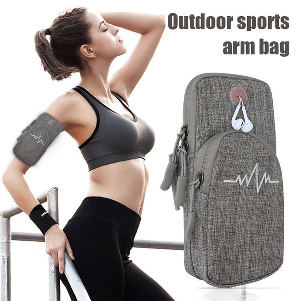 

phone arm bag with zipper portable waterproof arm pouch for running sports fitness hb88