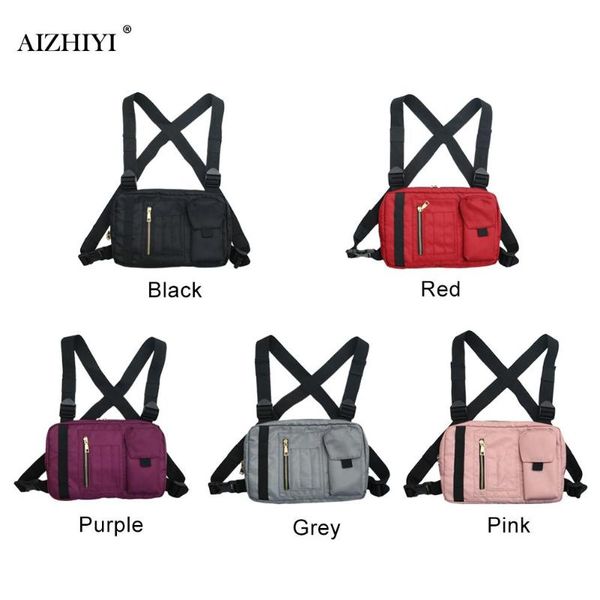 

vest chest shoulder bag women hip hop waist streetwear outdoor nylon men packs for outdoor shopping traveling decoration
