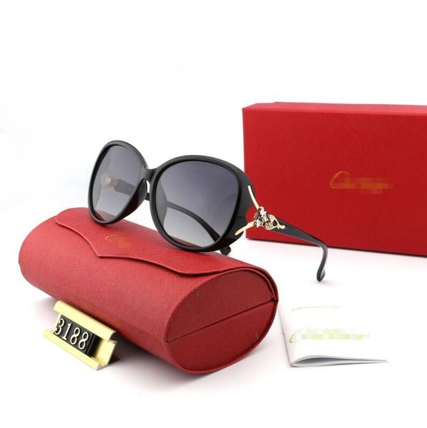 

with box designer sunglasses for women and men half frame coating lens mask sunglasses carbon fiber cãrtiêr summer classic style, White;black