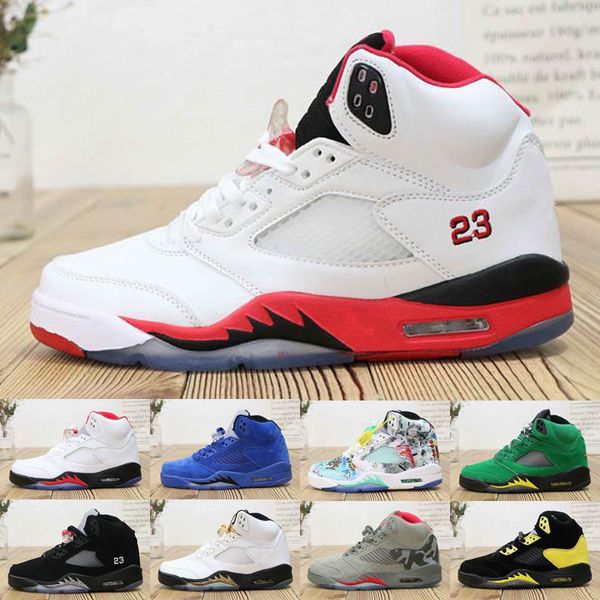 

5 5s black metallic 3m reflect black white grape oreo retro basketball shoes men 5s red suede white cement sneakers