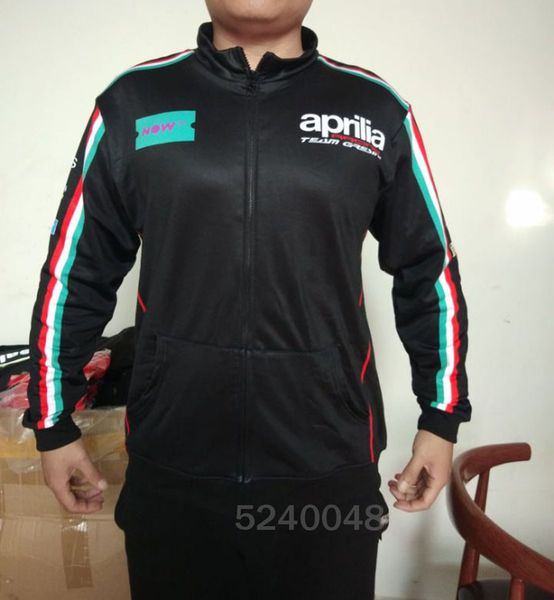 

aprilia motorcycle racing team jacket white lining cross country cloth small thickness zipper closure keep warm