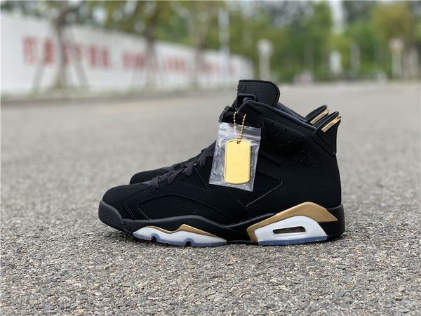 

2020 new with box men 6s basketball shoes 6 dmp black gold fashion sports outdoor shoes athletic sneakers