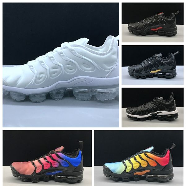 

ntnv1a 2018 new wholesale quality rainbow full black whitered tn men's run sport footwear sneakers casual shoes size40-45