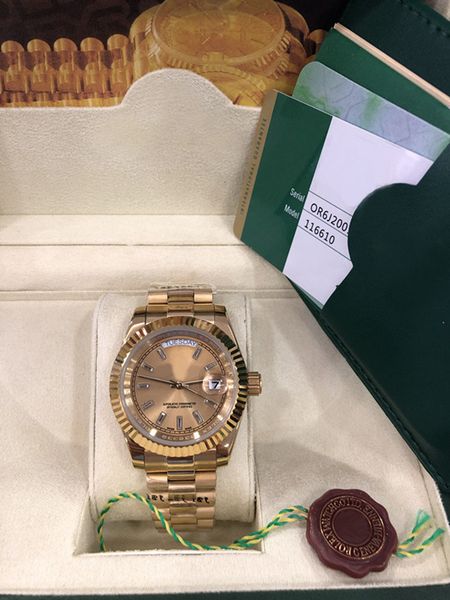 

luxury wristwatches sapphire glass 41mm day-date diamond 326938 asia 2813 movement automatic mechanical mens watch watches, Slivery;brown