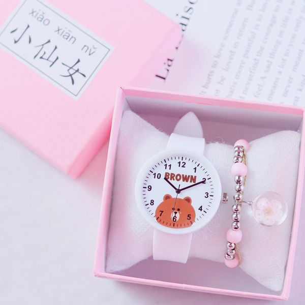 

cartoon unicorn watch lovely kids outdoor sport wristwatch silicon belt multicolor watches dropshipping new 2020 selling, Slivery;brown